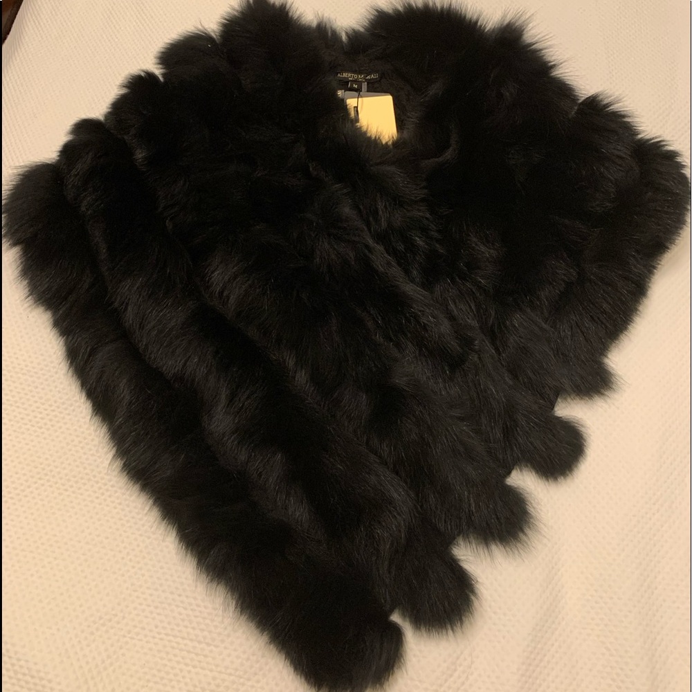 Alberto Makali Real Fox Fur poncho